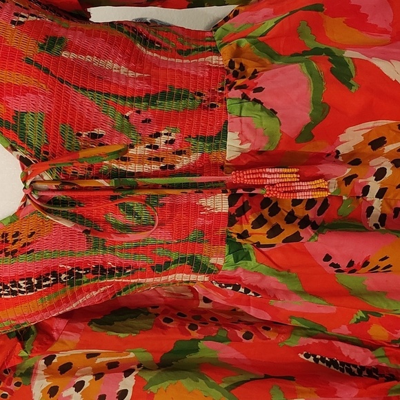 New FARM RIO Tropical Ruffle Sleeve Romper - Picture 9 of 16